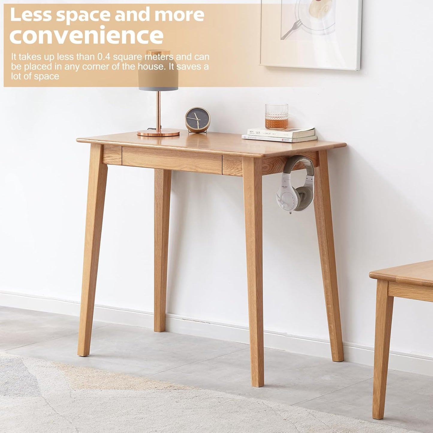 100% Solid Wood Computer Desk Study Table (31.49" x 19.29" x 29.53")