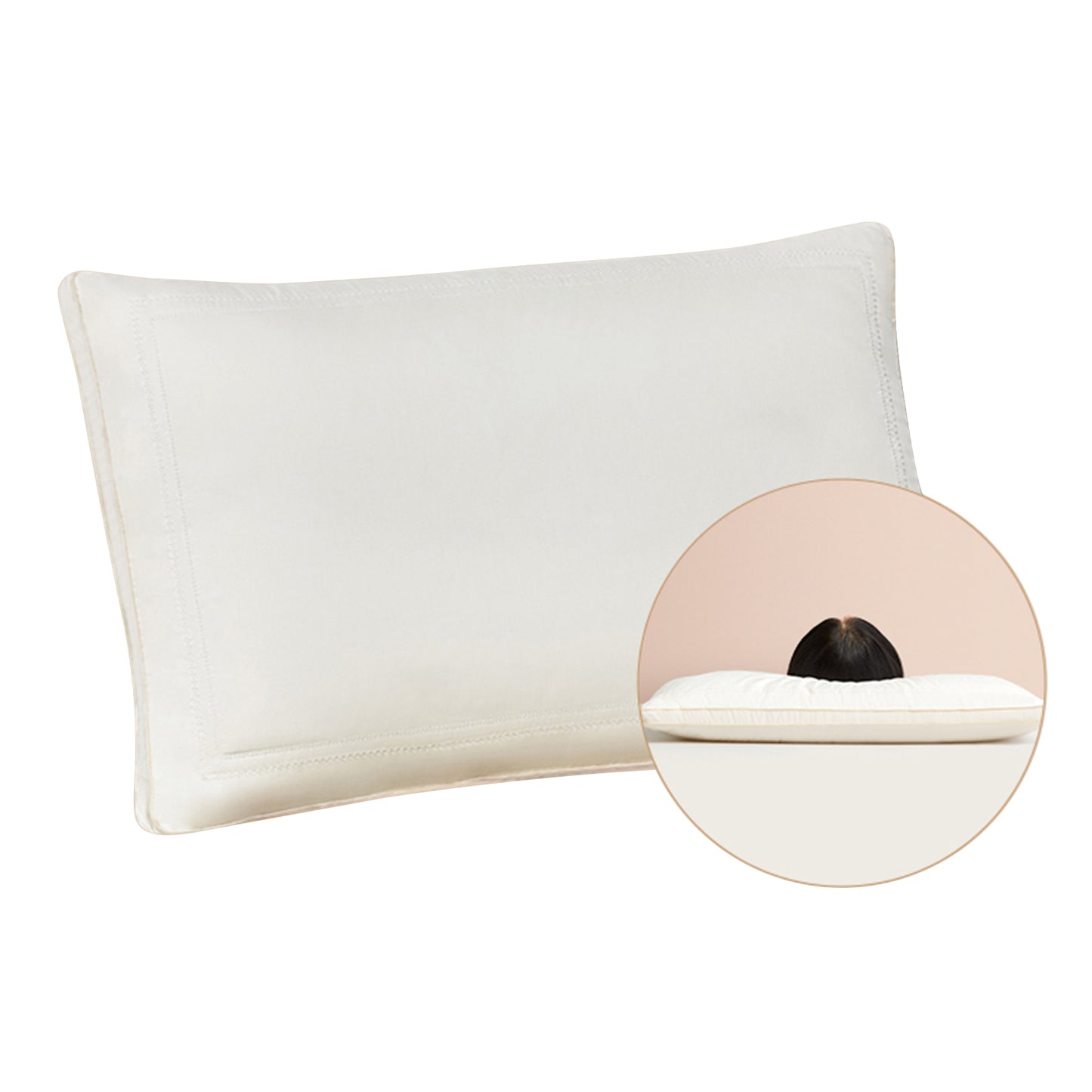 High-Quality Silk Pillow Insert for Single Use - Soft, Breathable, and Comfortable, 80S Cotton Satin Fabric with Double Layer Filling