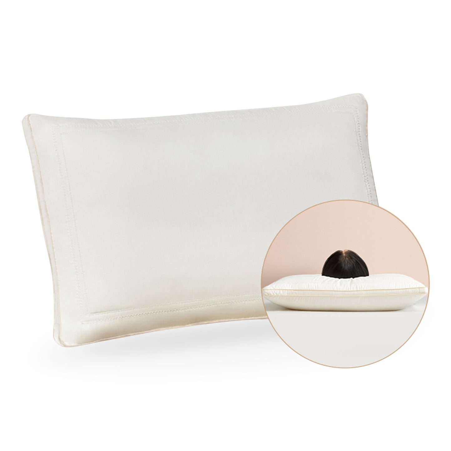 High-Quality Silk Pillow Insert for Single Use - Soft, Breathable, and Comfortable, 80S Cotton Satin Fabric with Double Layer Filling