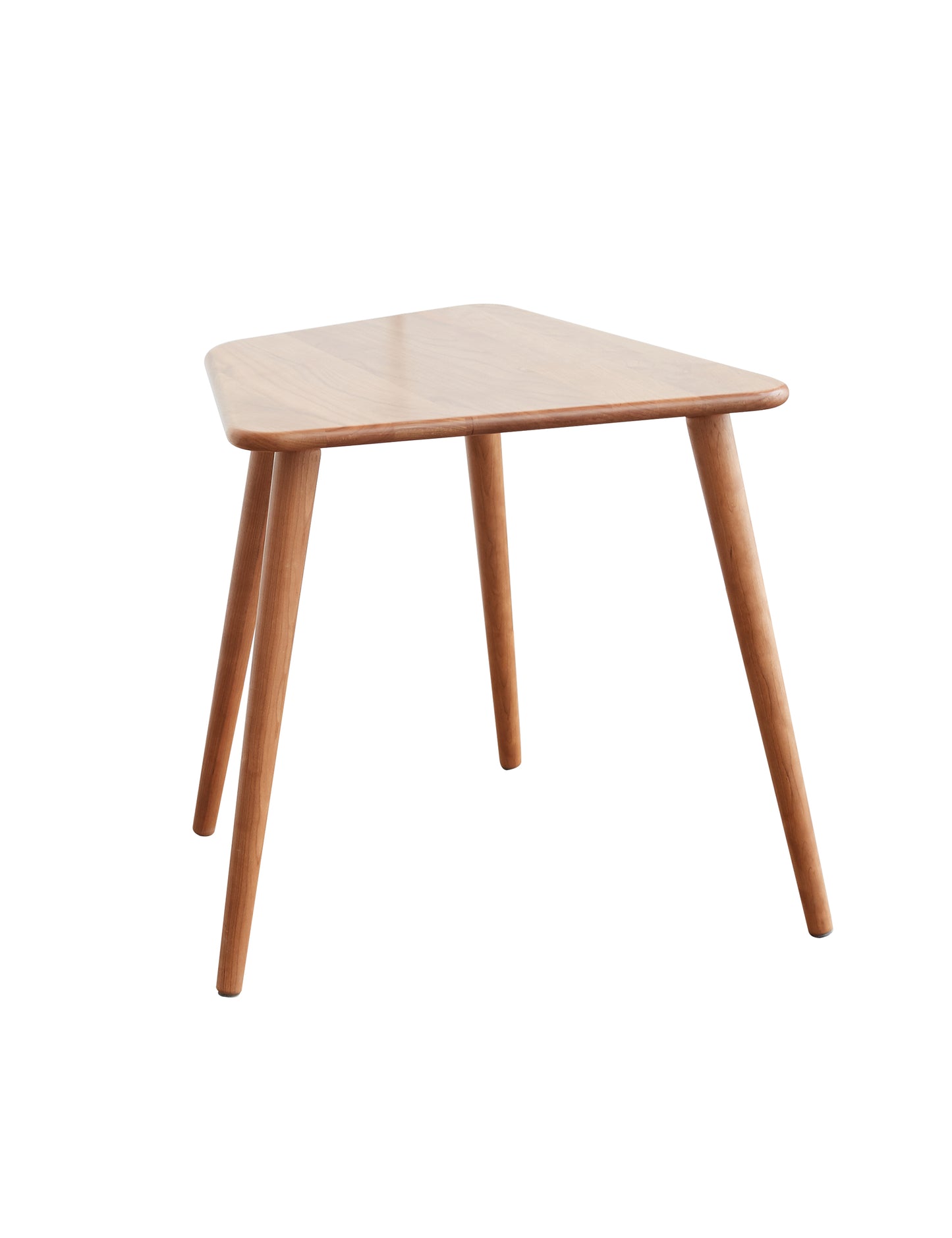 100% North American Cherry Solid Wood Side Table Natural Wood Color (22")