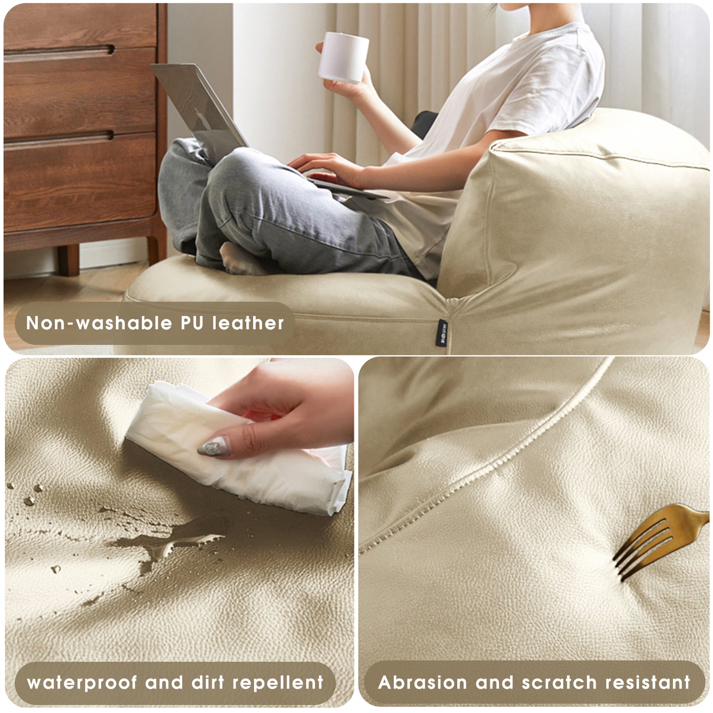 Casual Sofa Chair | Trendy Bean Bag Sofa | Tatami Japanese Style for Small Apartments & Balconies