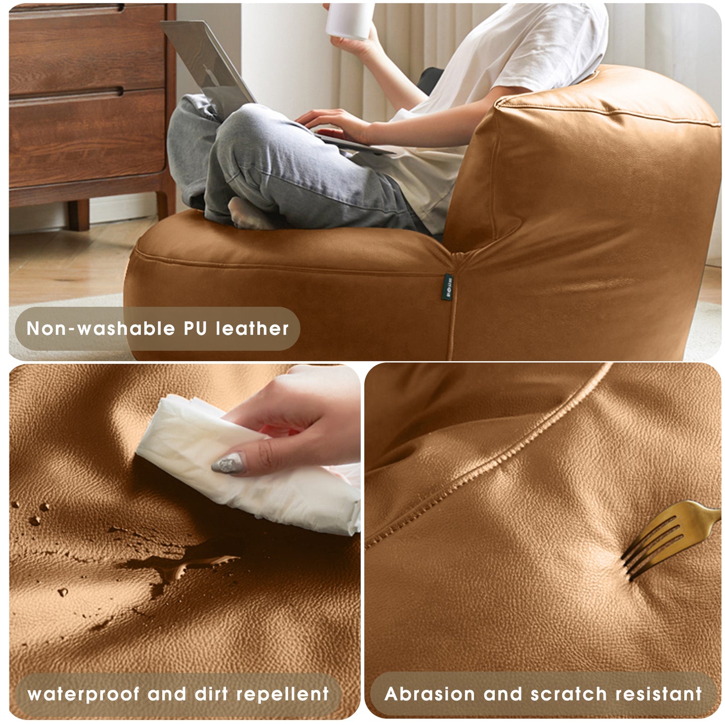 Casual Sofa Chair | Trendy Bean Bag Sofa | Tatami Japanese Style for Small Apartments & Balconies