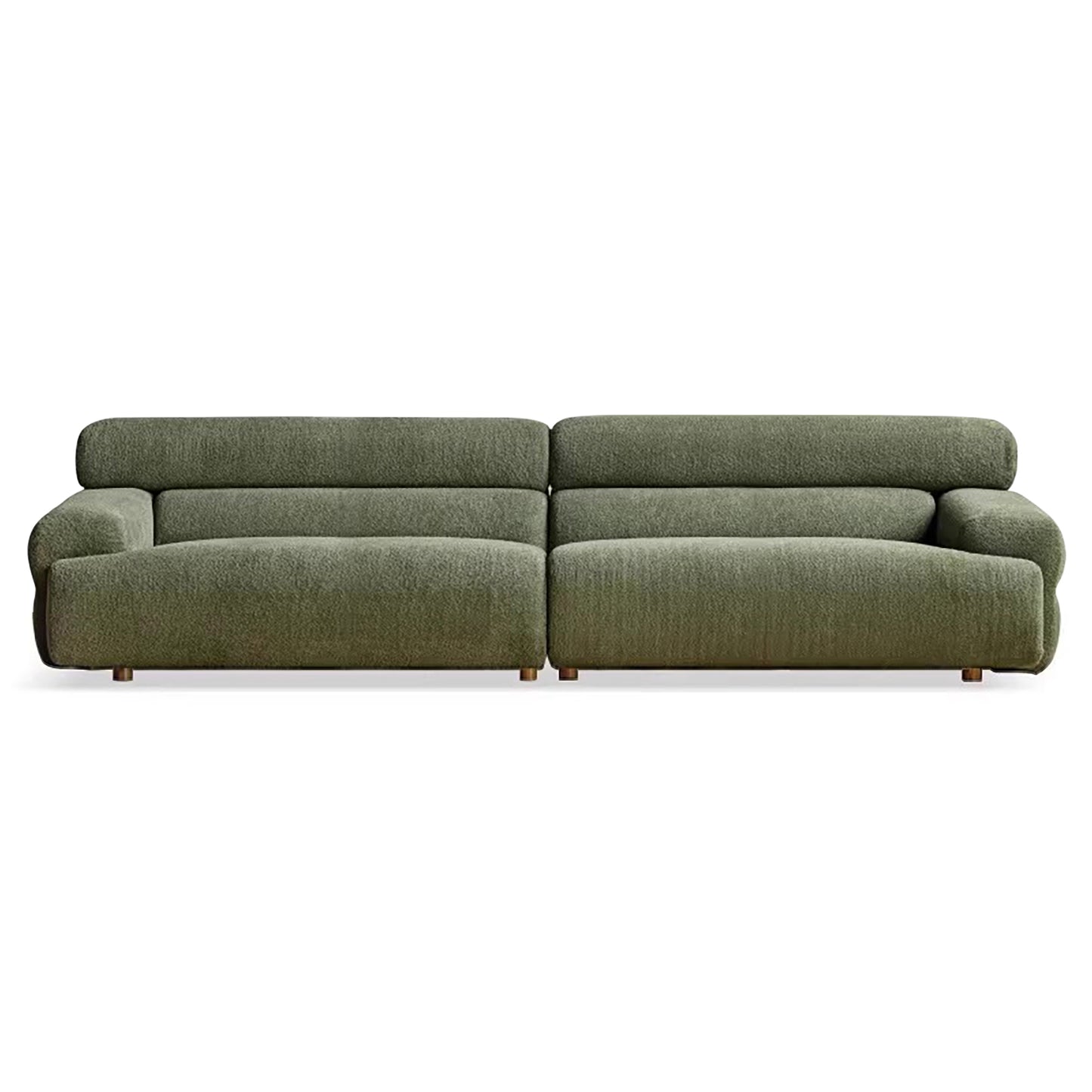 Modern Minimalist Fabric Sofa | Small-Space U-Shaped Sectional | 3-4 Seater High-Back Modular Couch | Lambswool Upholstery | Removable & Washable Covers