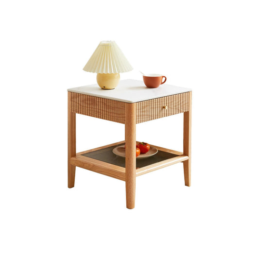 100% Solid Oak Modern Classic Side Table (Natural)