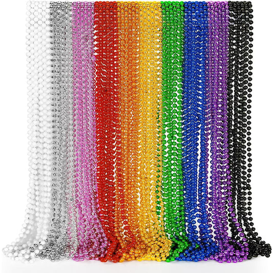 ifenjoy Mardi Gras Beads, 33" Bead Costume Bulk, Parade Throw Accessories for Independence Day Festival Parade Throw Accessories Birthday Celebrations Decor