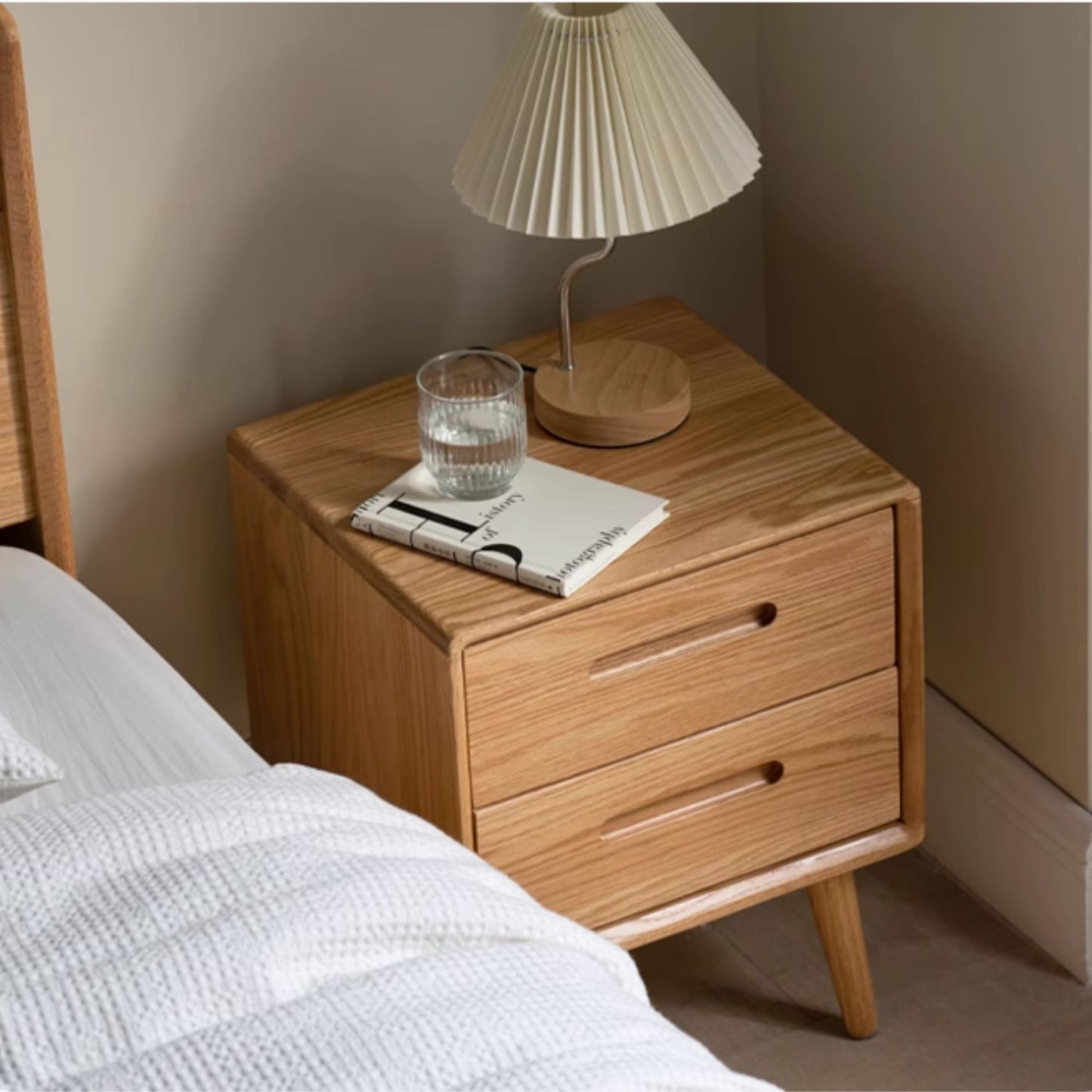 100% Solid Wood Night Stand (Natural)