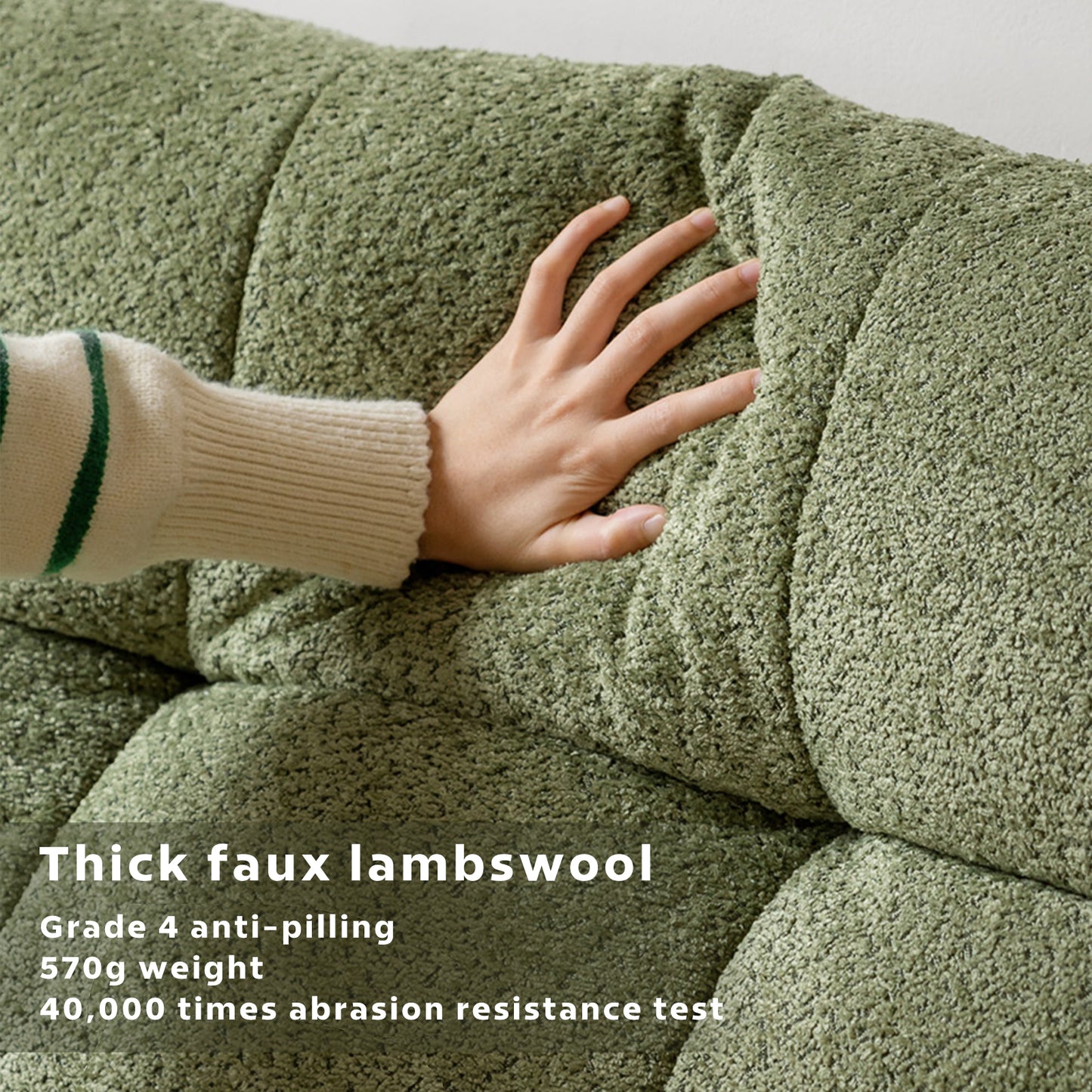 Convertible Fabric Sofa Bed - Space-Saving Foldable Design for Small Spaces