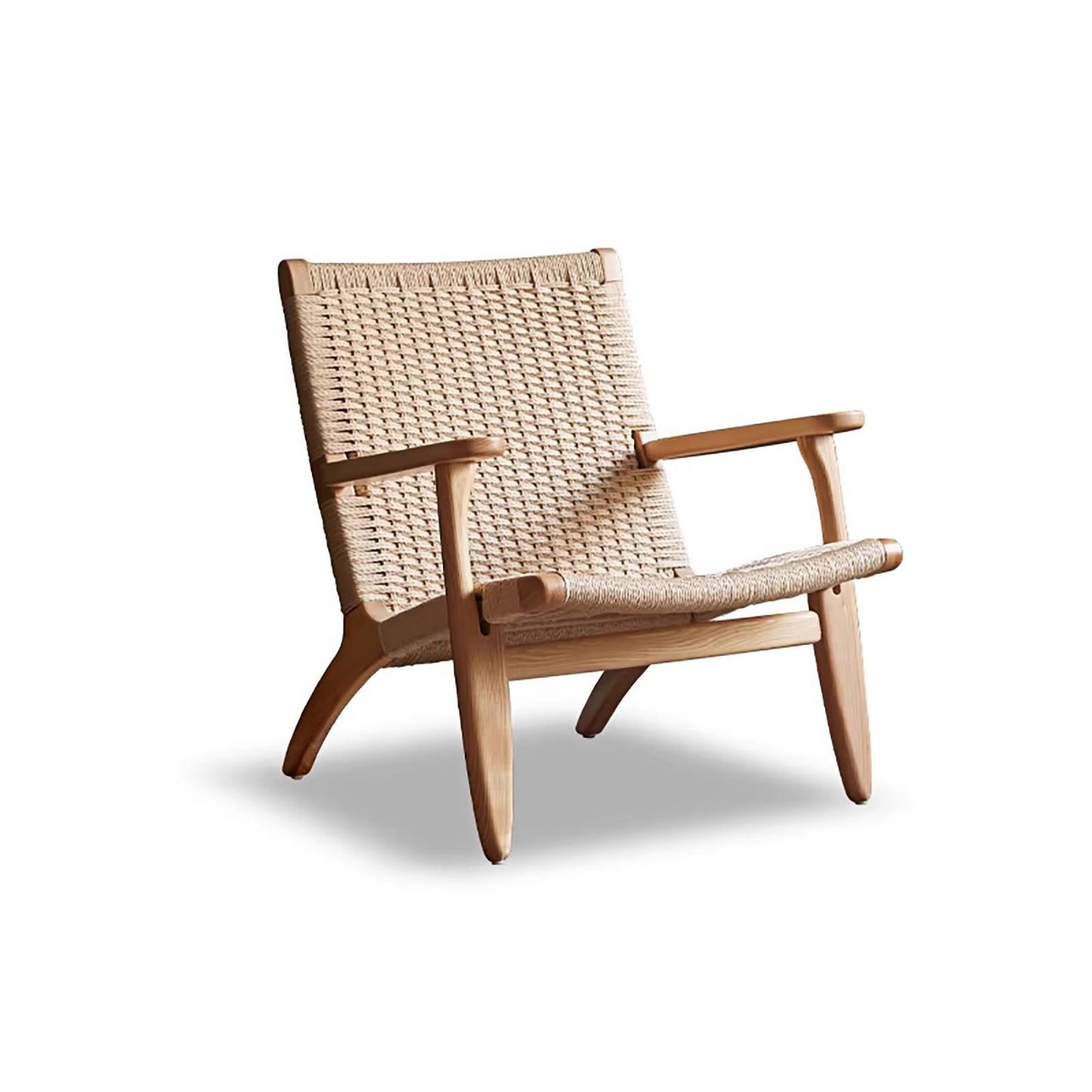Wabi-Sabi Paper Cord Chair - Handwoven Seat with Solid Ash Wood Frame & Eco-Finish