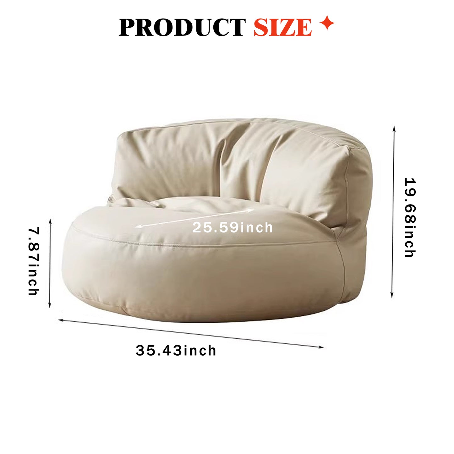 Casual Sofa Chair | Trendy Bean Bag Sofa | Tatami Japanese Style for Small Apartments & Balconies