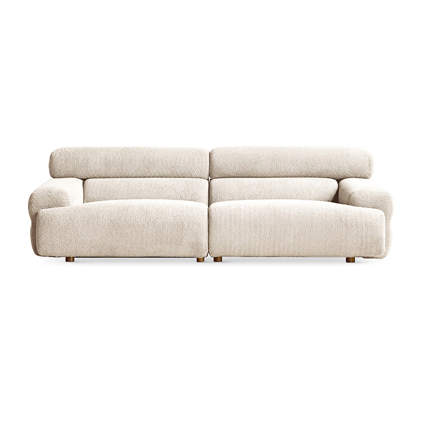 Modern Minimalist Fabric Sofa | Small-Space U-Shaped Sectional | 3-4 Seater High-Back Modular Couch | Lambswool Upholstery | Removable & Washable Covers