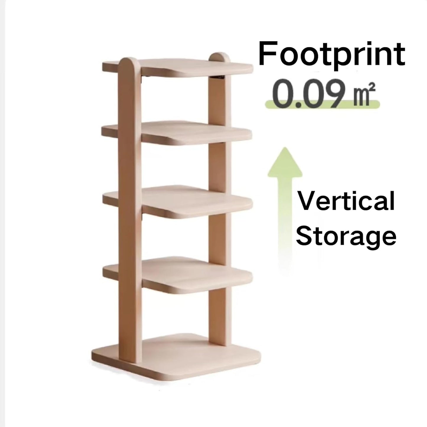 100% Solid Wood Extremely Narrow Shoe Rack and Corner Shoe Rack (29.92 “H )