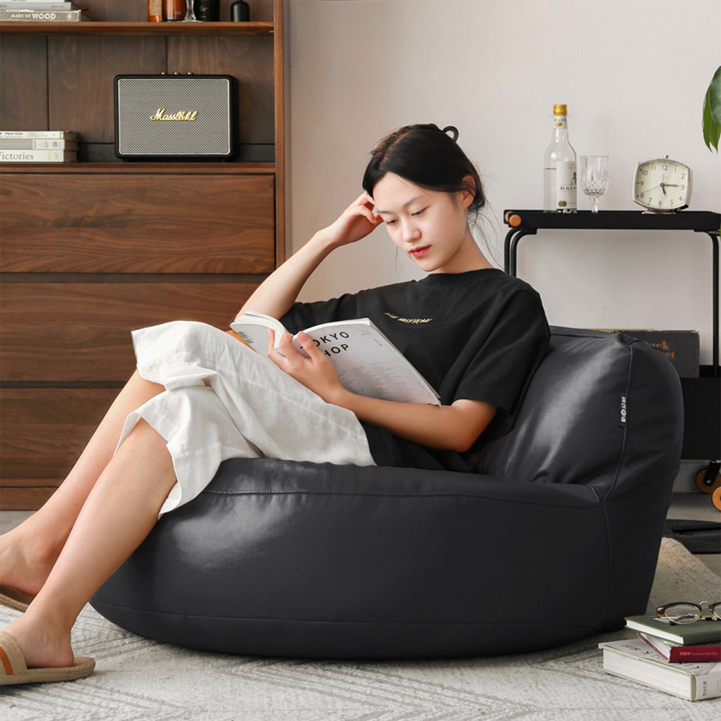Casual Sofa Chair | Trendy Bean Bag Sofa | Tatami Japanese Style for Small Apartments & Balconies