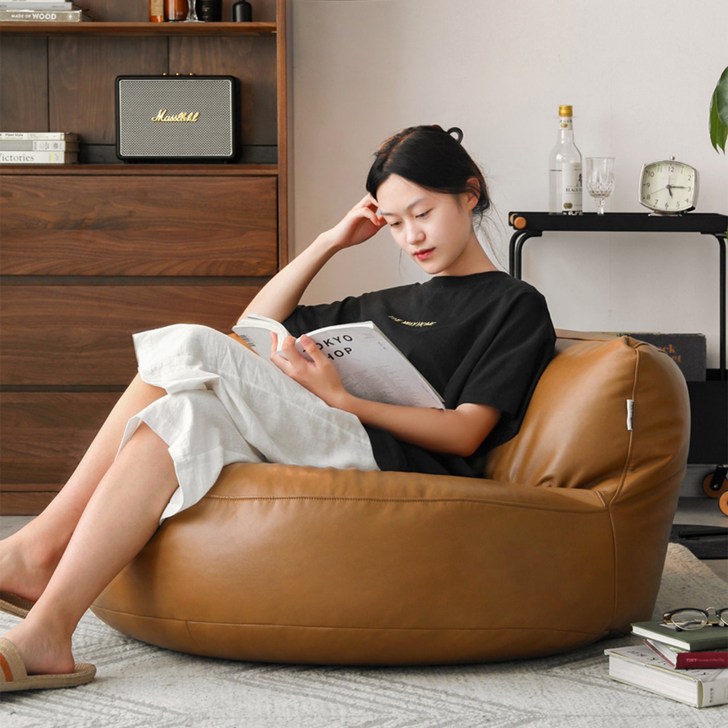 Casual Sofa Chair | Trendy Bean Bag Sofa | Tatami Japanese Style for Small Apartments & Balconies