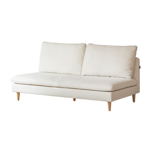 Arm-Free Fabric Sofa for Small Spaces – Two-Seater for Living Room, Balcony, and Leisure Use