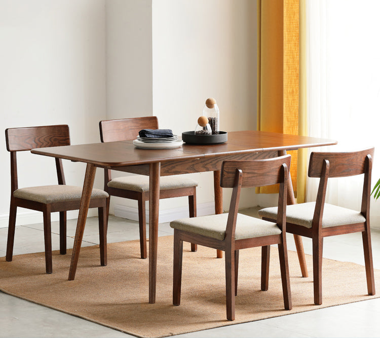 100% Solid Wood Dining Table Modern Folding Dining Table (Walnut)